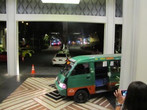 Whenever we went somewhere as a large group, our preferred mode of transit was definitely angkot. Angkots are converted minibuses that can be full of character, depending on the taste of the driver. Usually they have a set route but with a little negotiation they are also willing to work as overside taxis that fit an alarming number of people. And for you car buffs out there: our hotel had a car show for a couple of days. The Ferraris and Porsches and BMWs (oh my!) looked a little out of place, but they are still nice to look at.