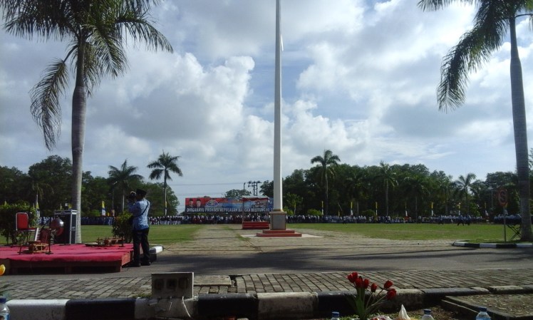 Students from all of the public high schools in PKP were represented, seen in distance.