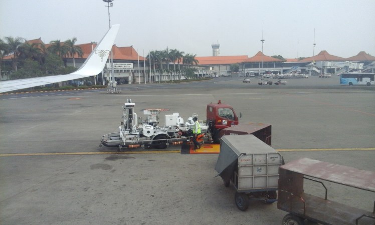 Jakarta's airport. Almost all flights here board from the tarmac, which adds a little romance to the allure of travel here. 