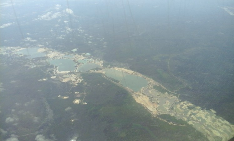 Another view of Bangka, this time ont the return trip. This is another tin mine and might be near Koba (another city on my island) but I'm not sure of my geography on this one.