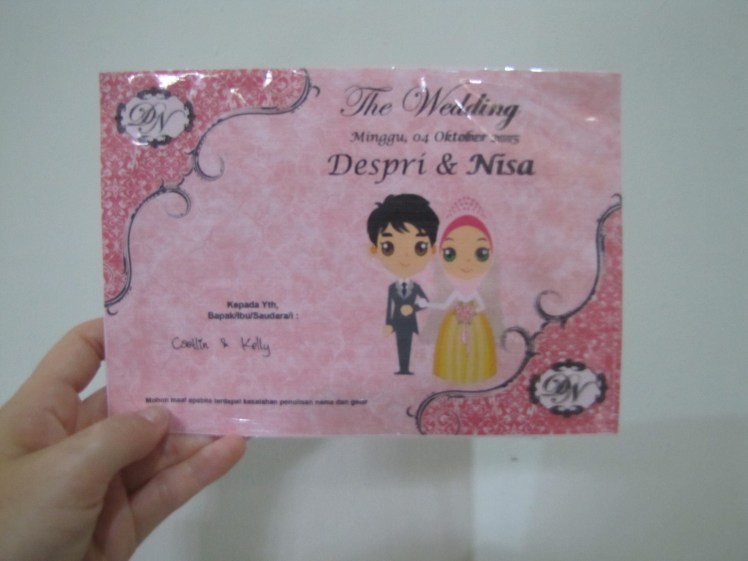 The first wedding invitation that has ever had my name on it!