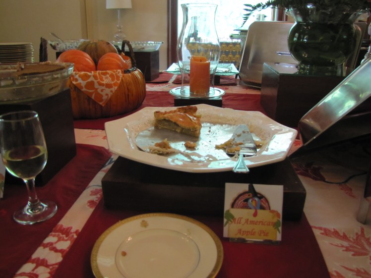 This was the apple pie by the time I got to it in the food line. Yum.