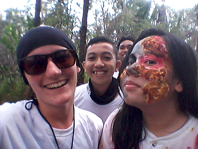 Even zombies are game for a selfie... This is still Indonesia, after all.