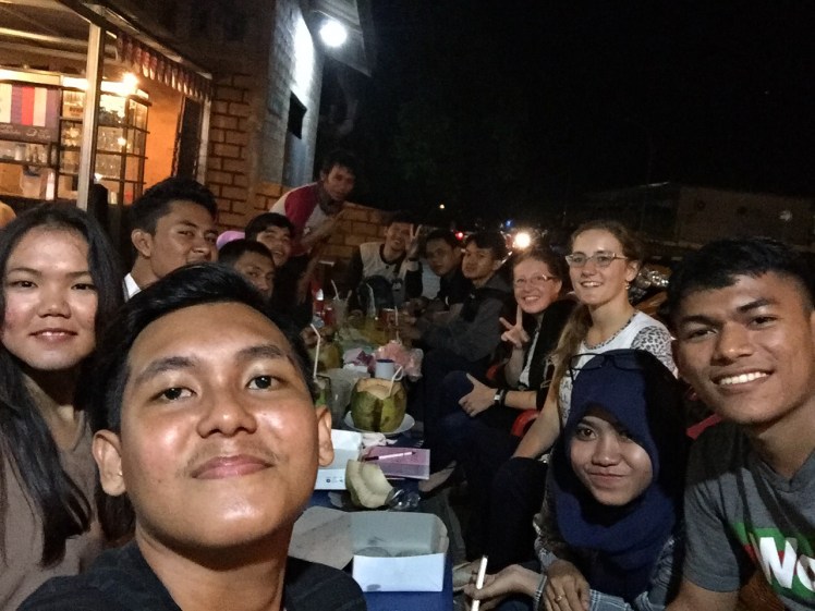 The members of KOPAL, aka our new friends, assembled for a weekly (?) meeting. There are donuts involved because it was also a birthday party.