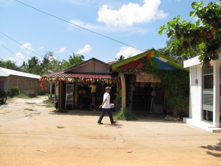Even the shop next door had colorful, painted bottles strung up to add some festive flavor.