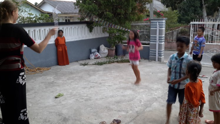 We teach the neighborhood kids on Thursday evenings, but sometimes they come over to play on other days too.