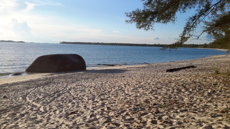 Pantai Romodong, or Romodong Beach, was a nice spot to go for a swim and watch the start of the sunset.