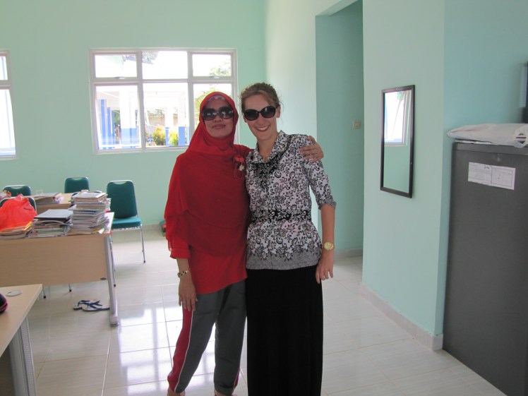 Ma'am Isnaini and I, too cool for school.