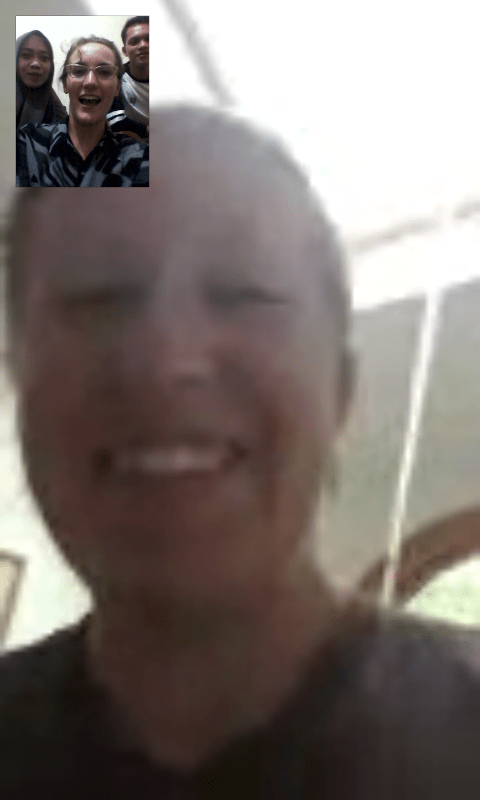 We used Line (a popular messaging app) to videocall with Caitlin after dinner. Hey girl heyyy!