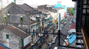 The view from the balcony in the morning light.