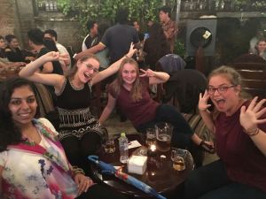 This photo is from a few weeks ago when Ruth (next to me) and Johanna (far left)--who are both AFS Thailand 2010-11 alumns--happened to be passing through Surabaya. Krupa and I met up with them for drinks one evening. How crazy is it that I haven't seen either of them in five years and all of a sudden we happen to cross paths not just once but twice?!