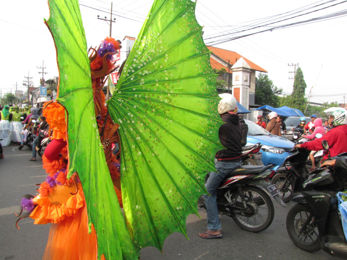 For one day only, the fantastic and the ordinary mingled side-by-side in Sepanjang, Sidoarjo.