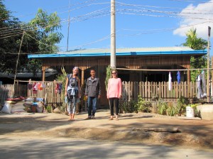 Sam, Aung, and I in front of his house as we left for our adventure.